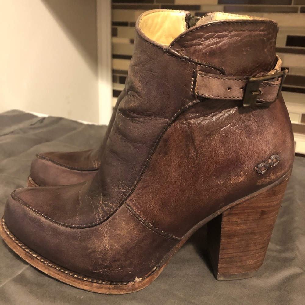 Bed Stu Isla Brown Leather booties, excellent condition